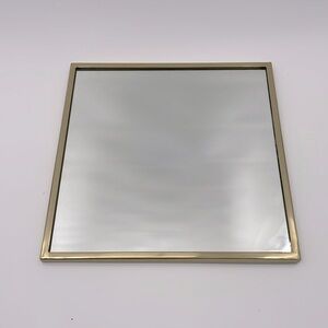 Square 10.5x10.5 inch West Elm brass mirror